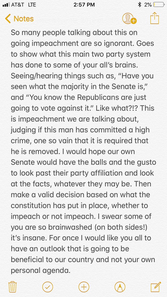 Just a thought about this current Impeachment 💭
