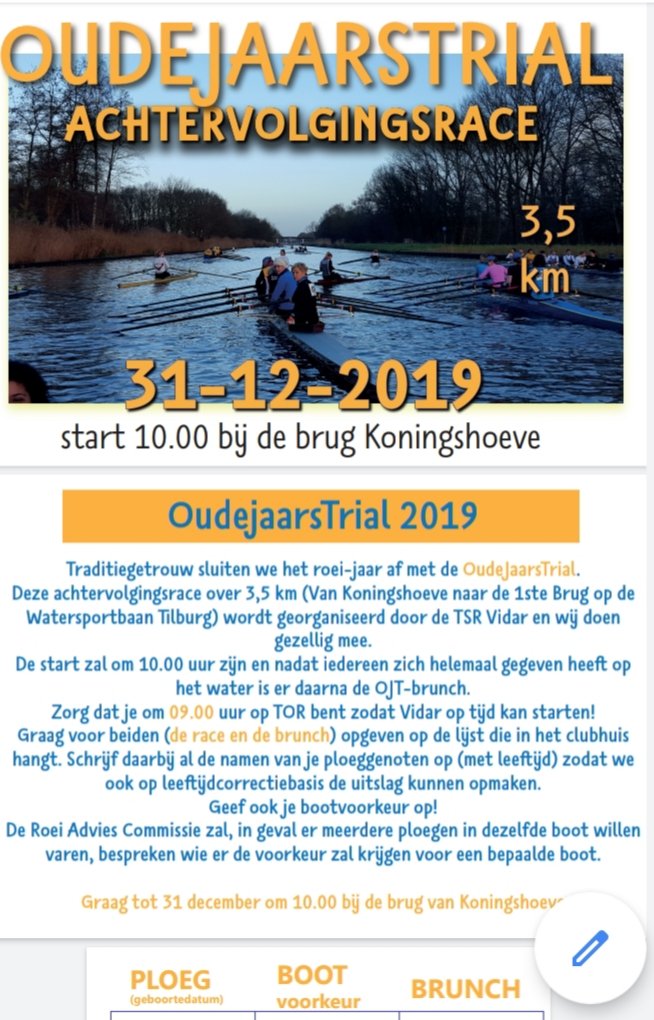 Time for a trial on the last day of 2019. TOR racingday.