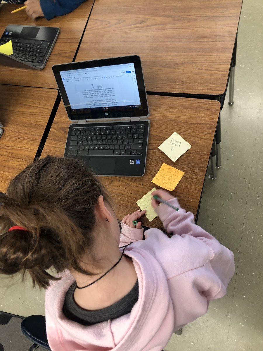 MsKuderka's tweet photo. Celebrating our argumentative writing by leaving meaningful and positive feedback to one another! https://t.co/8eKewECu8f