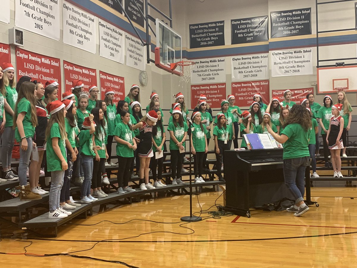 coachlewey's tweet photo. Celebrating the holidays and recognizing @DowningMS Teacher of the Year. Congratulations Mrs. Davis!! #verywelldeserved https://t.co/7muD04yLH6