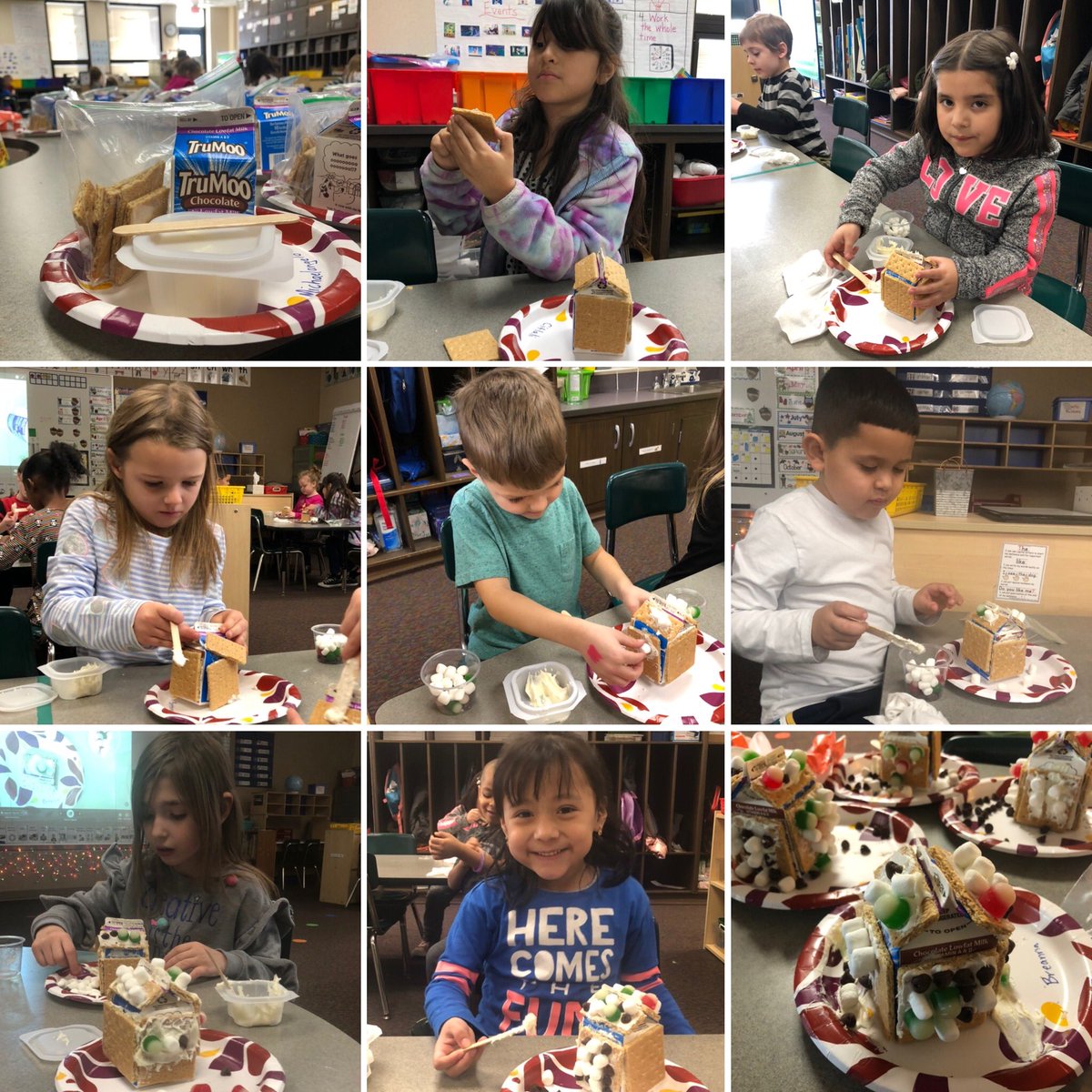 We have been reading lots of gingerbread books and ended our study by building gingerbread houses! “Can we do this every week?!” ❤️ <a href="/SFE_3820/">SFE Elementary</a>
