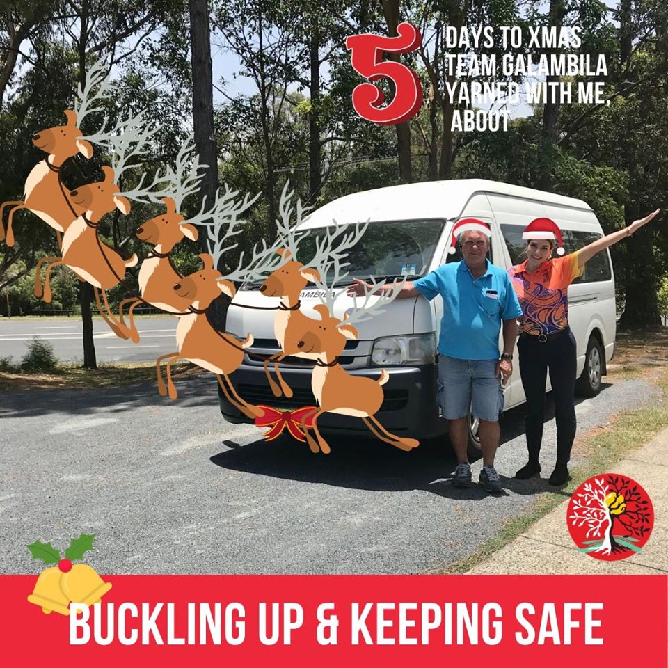 Galambila's tweet photo. 🎵 On the 5th day to Xmas, #TeamGalambila yarned with me, about buckling up and staying safe 🎵 https://t.co/jfyTj8Igwy