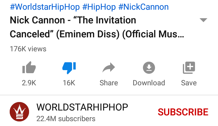 SDTGOP's tweet photo. @NickCannon It looks like the internet trashed eunuch. I never seen a greater dislike to like ratio in the history of YouTube. It has to be clear to you that you're taking an L, and that you gave the whole battle rap community an L. https://t.co/YSdrmHXGx1