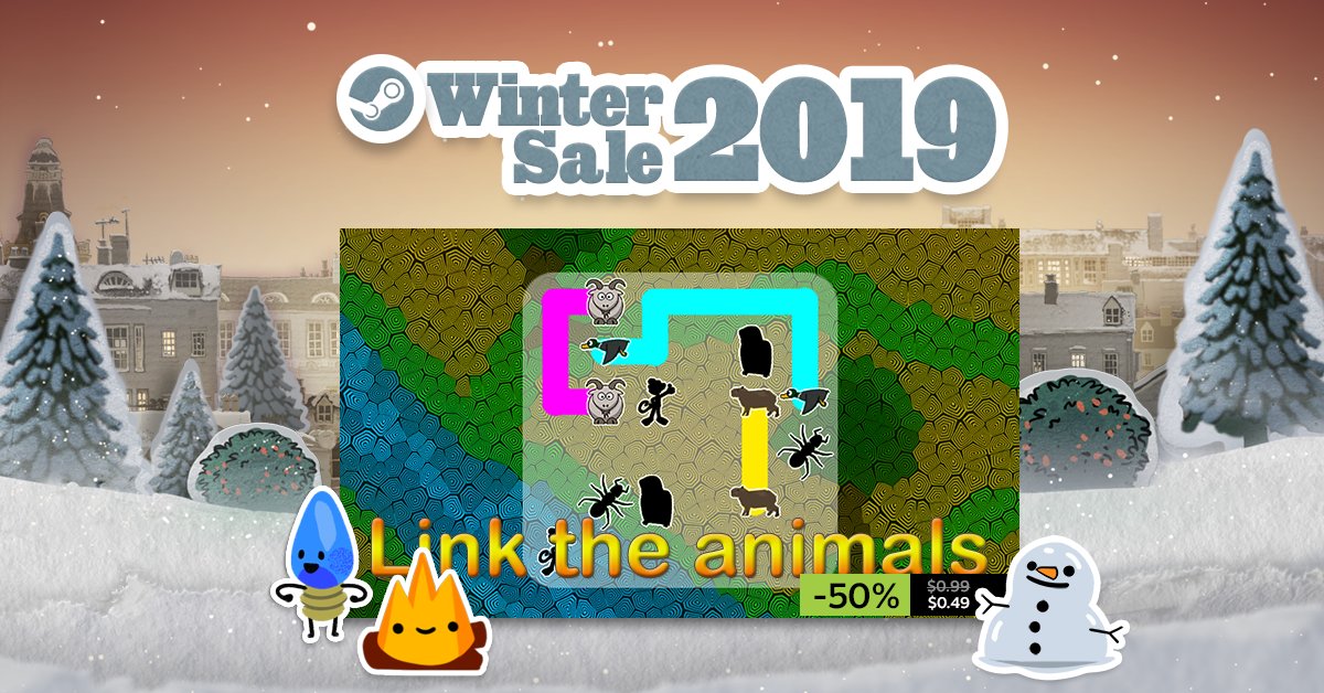 WesoftSolutions's tweet photo. Get Link the Animals in the #SteamWinterSale - 50% off: https://t.co/KGLC04V9iD

#game #animals #animal #sale #promo #steam #discount #pet #steamsale #cute
#cuteanimals #indiegame #indiedev https://t.co/tSPf5pRsbr