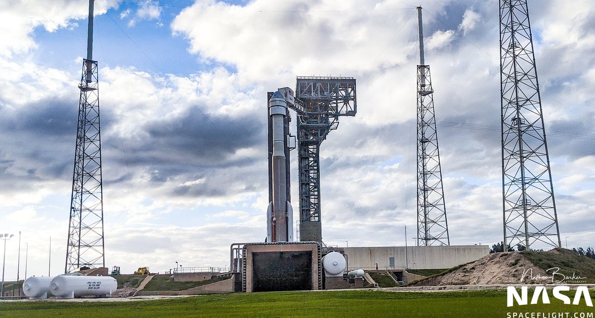 NASA_Nerd's tweet photo. Not since Apollo 7, 1968 has there been prelaunch activities at Cape Canaveral involving human rated spacecrafts.
#Starliner is targeting an instantaneous launch on Dec 20 at 6:36:43 am Eastern from Space Launch Complex 41
@NASASpaceflight Forum;
https://t.co/lGrKDyaBmb https://t.co/9Cu6ziTEO5