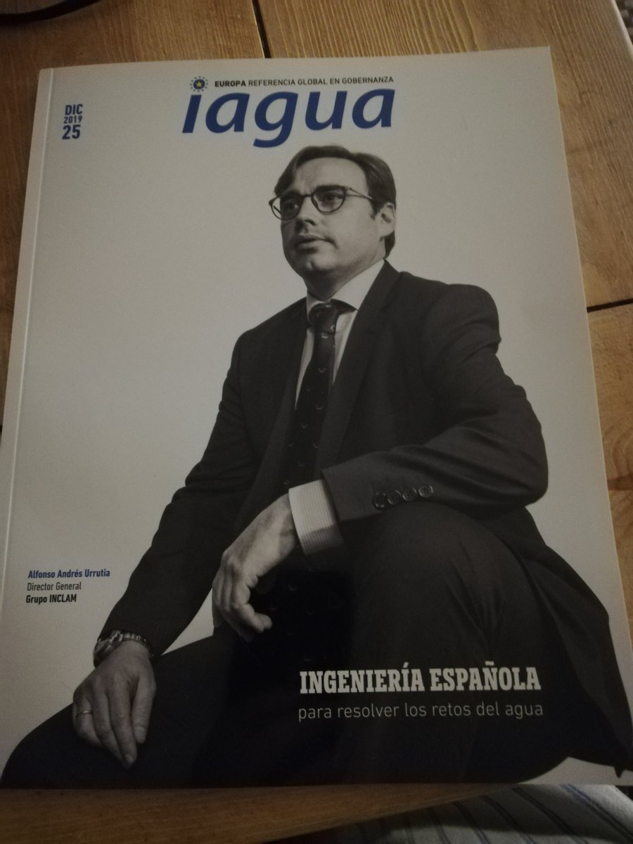 Alfonso_INCLAM's tweet photo. Portada @iAgua. Qué más se puede pedir? @GrupoInclam https://t.co/EBI9SBzWDC