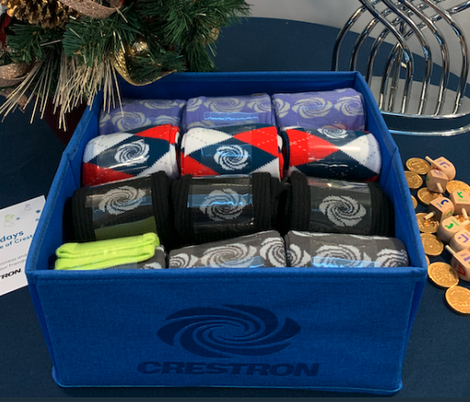 Crestron's tweet photo. Itching for a pair of the hottest socks in town? Competitions will start next week to win a pair of #SwirlSocks. 

Winners selected at random. 
#HappyHolidays https://t.co/9klTUDx74u