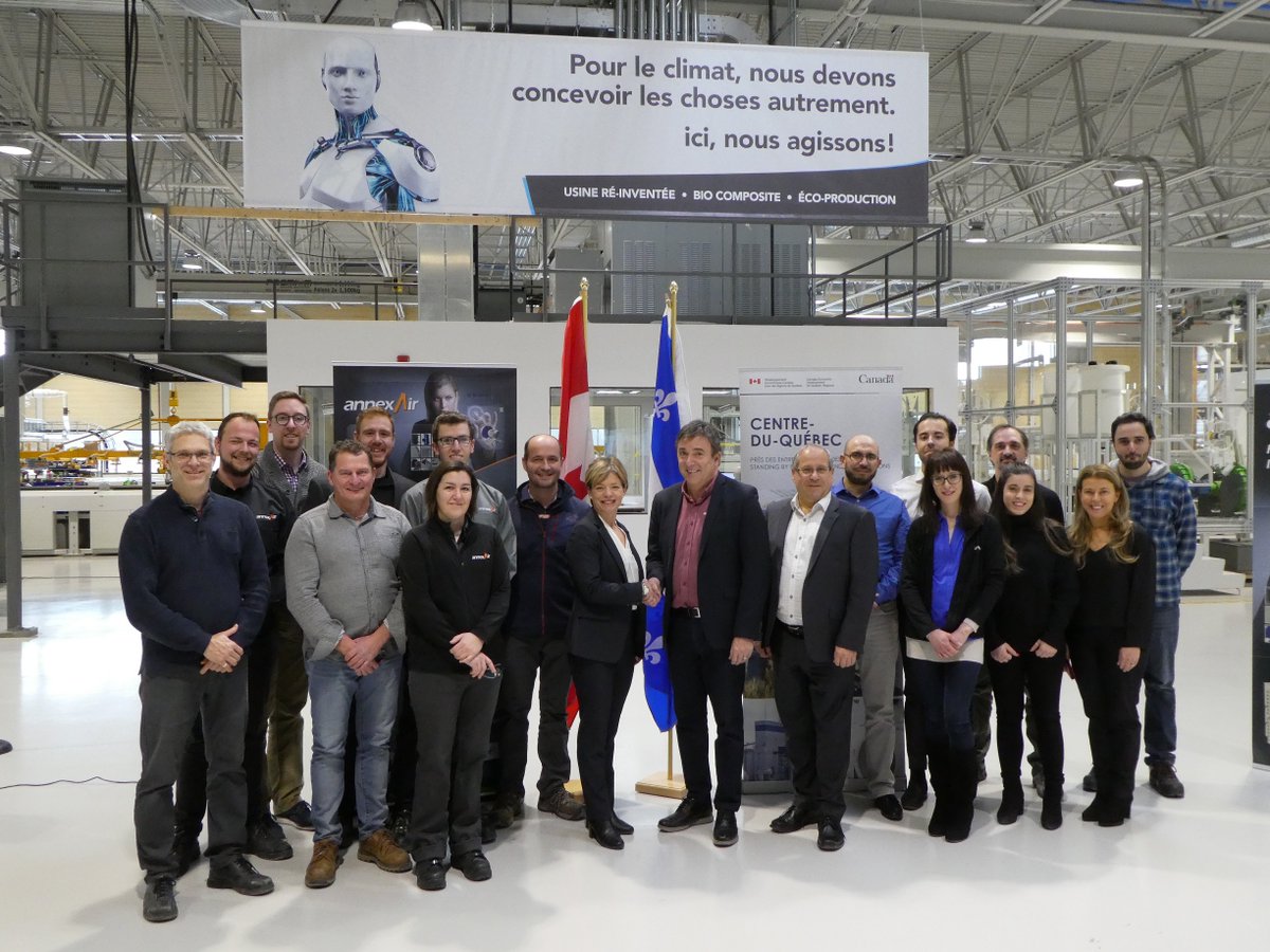 DevEconCan's tweet image. Quand appuyer le développement d'une usine ultramoderne rime avec #écoefficacité, #techverte et #CroissancePropre. Bravo @AnnexairInc pour votre contribution à réduire les GES et à valoriser plus de 30 millions de bouteilles de plastique par an. ow.ly/XdmJ50xECjk