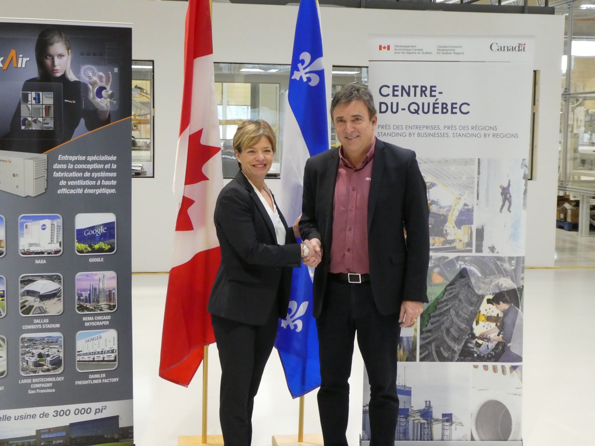 DevEconCan's tweet image. Quand appuyer le développement d'une usine ultramoderne rime avec #écoefficacité, #techverte et #CroissancePropre. Bravo @AnnexairInc pour votre contribution à réduire les GES et à valoriser plus de 30 millions de bouteilles de plastique par an. ow.ly/XdmJ50xECjk