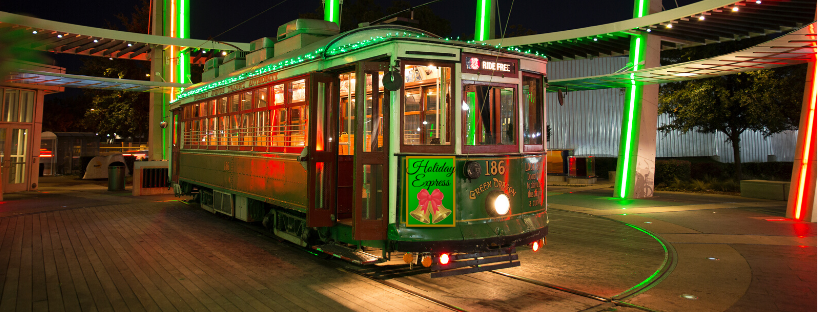 dartmedia's tweet photo. Christmas is just a few days away. This weekend, there are DARTable options to put you in the spirit. Take a magical trolley ride, thrill to circus stunts or let holiday lights dazzle you. Read on, and season’s best from DART to you. https://t.co/yW7MfuYpGZ #YourRideThisWeekend https://t.co/HMXe5gKNvm