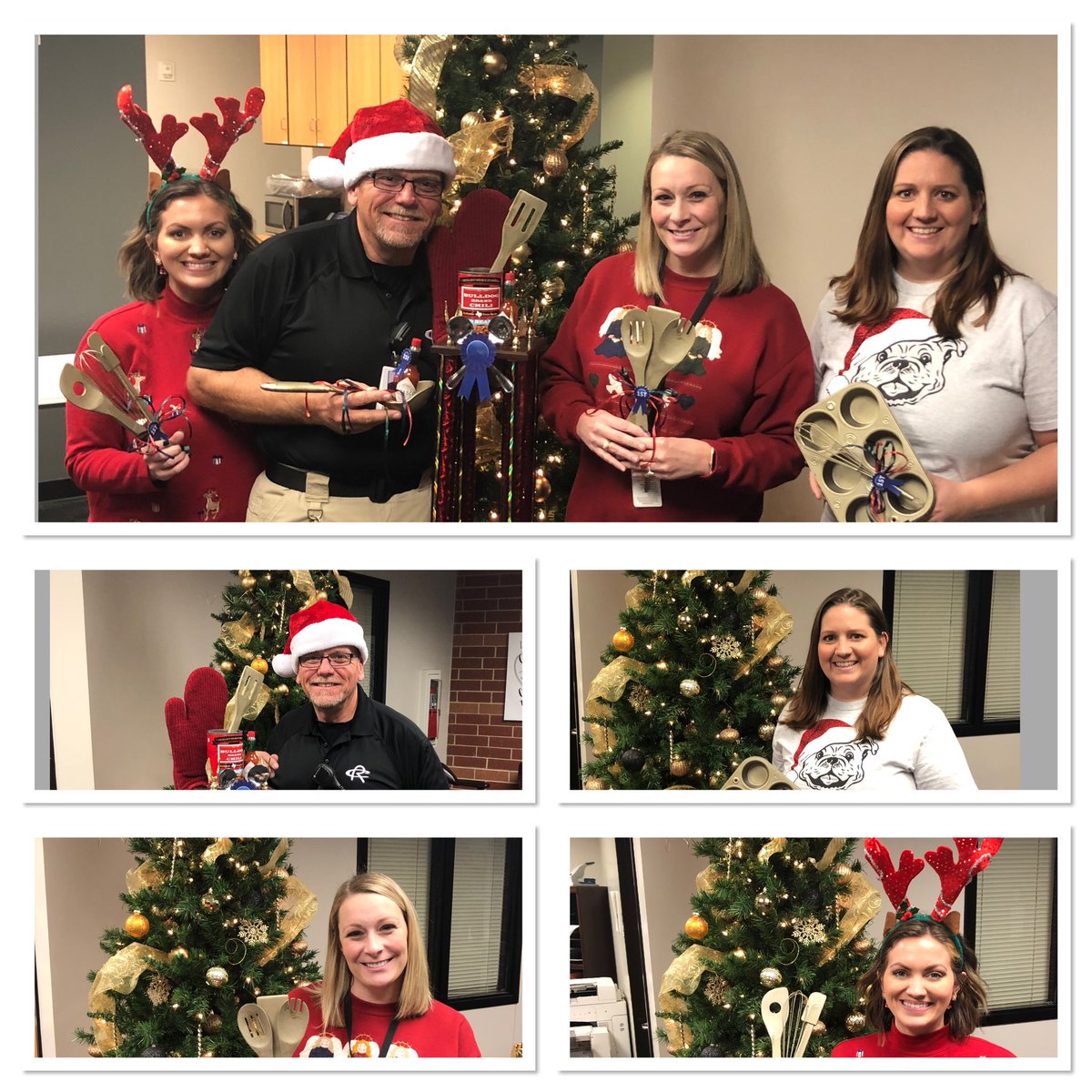 Today’s winners from our annual chili cook-off! Officer Hoff-chili, Mrs. Seery-side dish, Mrs. Vance-dessert, and Mrs. Gettys-cornbread! 🏆🏆🏆🏆