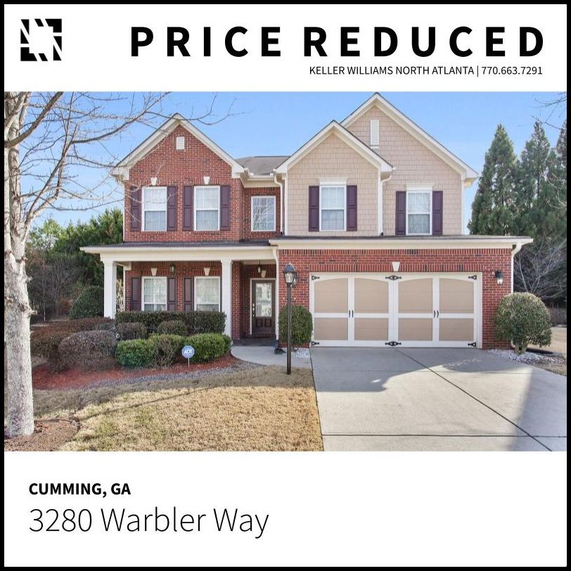 ginasharma's tweet photo. NEW PRICE!
**3280 Warbler Way, Cumming**
4 Beds | 2.5 Baths | 2524 Sq Ft | $2,250
#LucidoGlobal #LucidoListing #LucidoDifference #KellerWilliamsNorthAtlanta #HotProperty #NewPrice #Listing #Home #HomeforSale #Investment #Cumming #Avington #RealEstate #Broker #realtors #Goals https://t.co/UVmRl5zzde