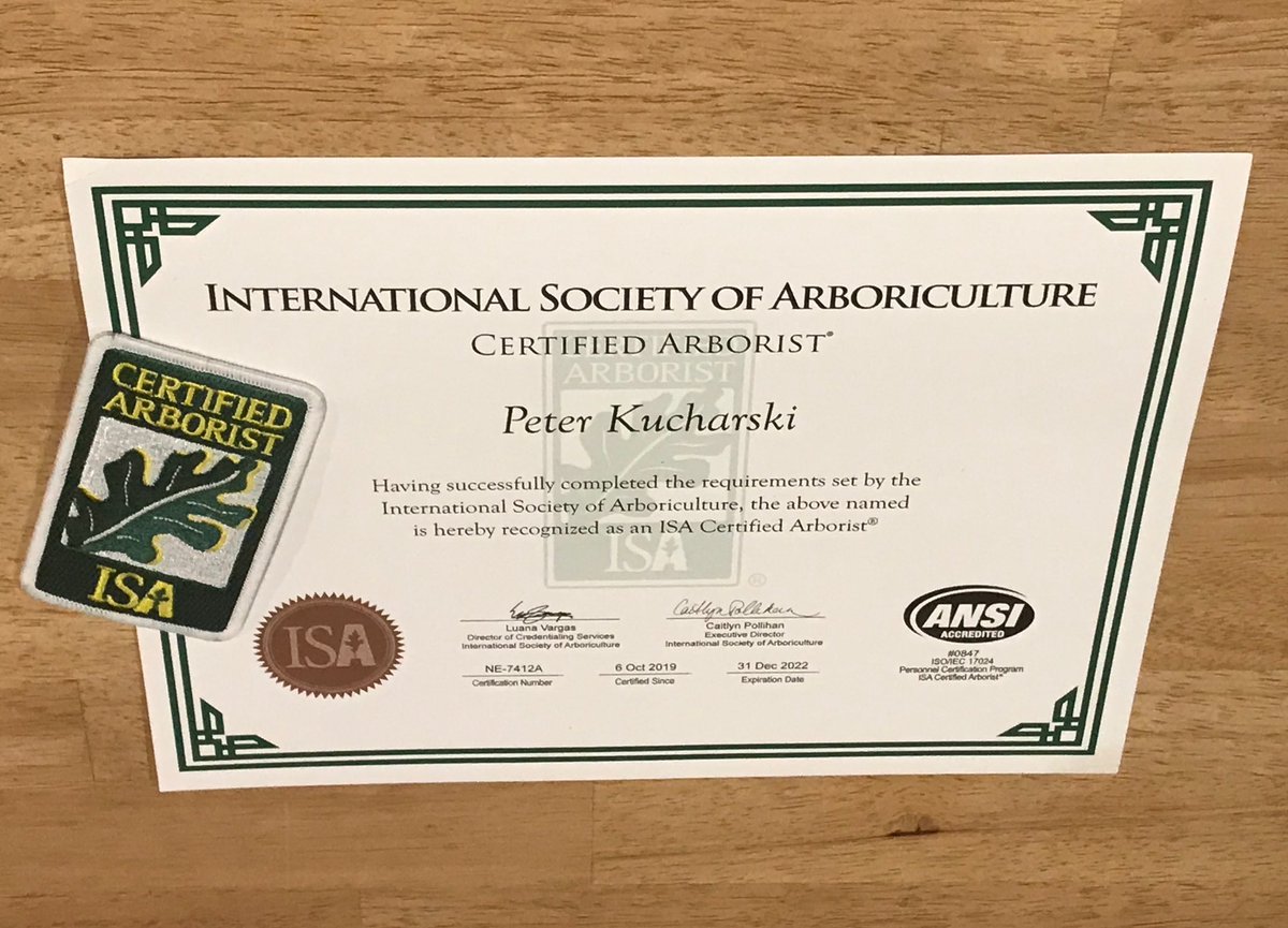 Boom. ISA Certified.  #likefatherlikeson #neverstoplearning #treeservice #arblife #certifiedarborist #trees