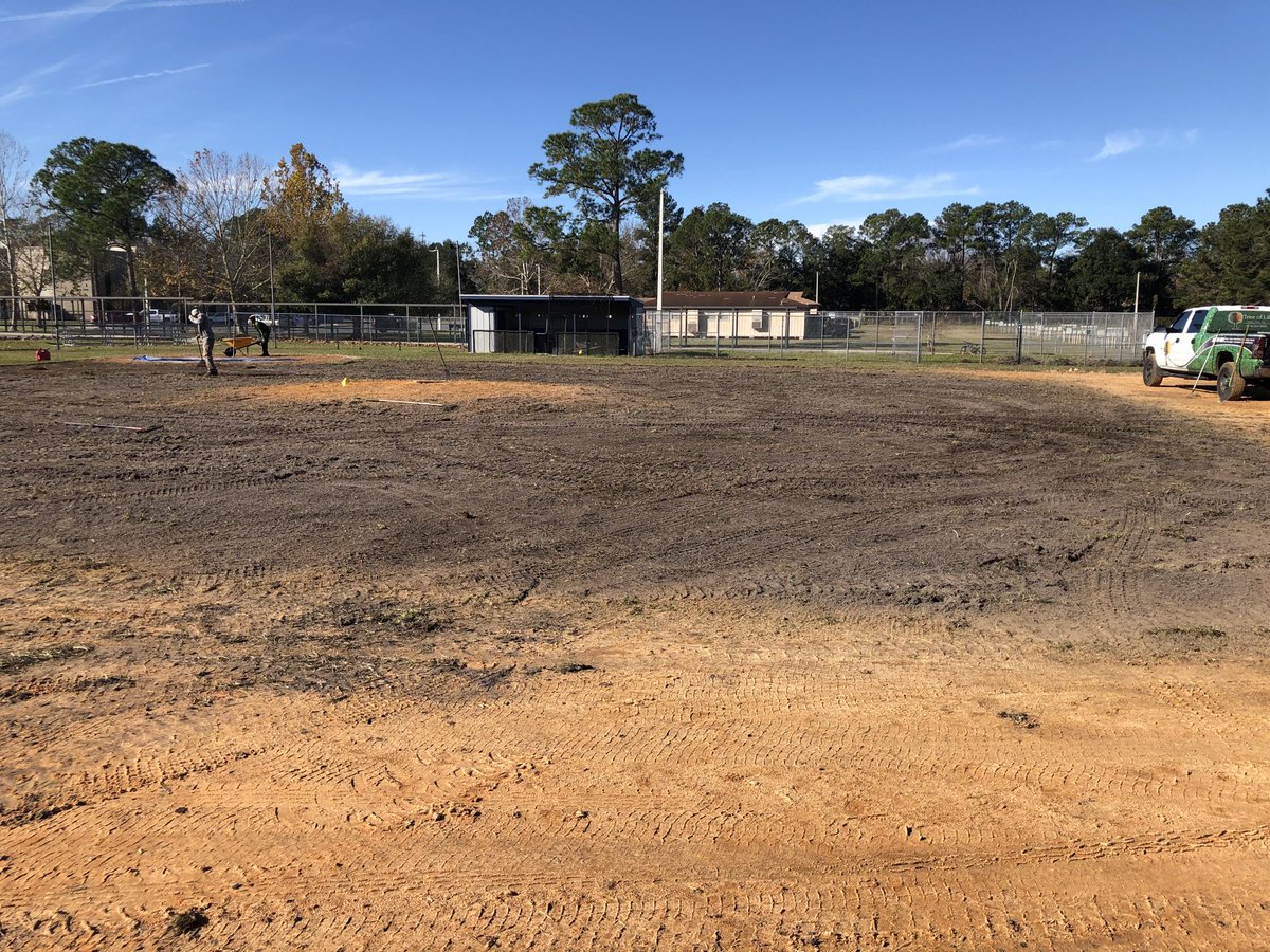 What a difference 24 hours makes! Santa is bringing a new field to OPJ.. #TheWildcatWay