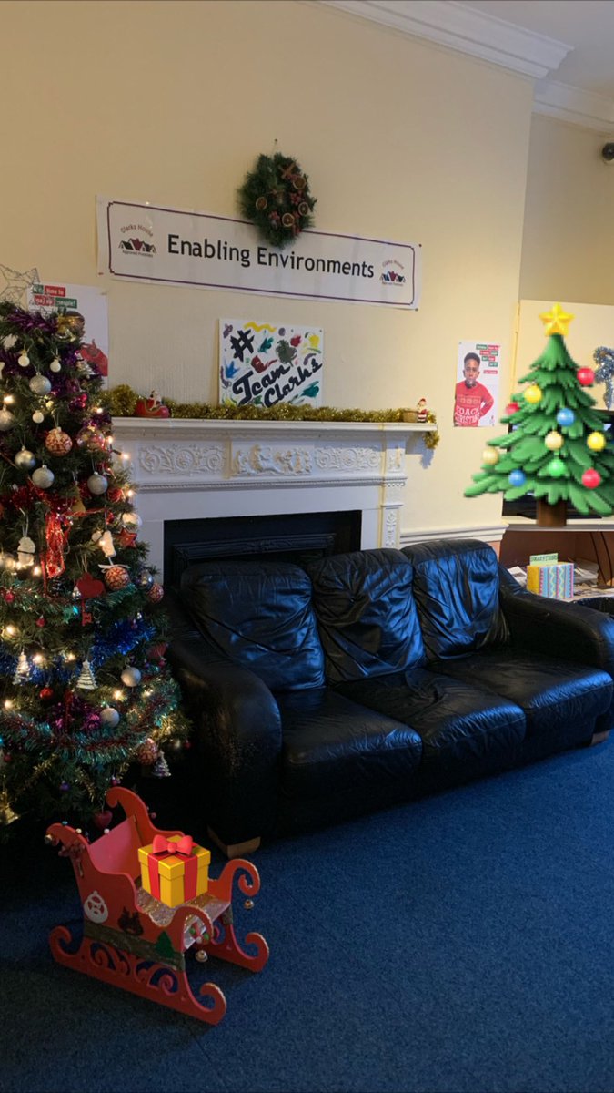ClarksHouseAP's tweet photo. Christmas well & truly kicked off at #teamclarks. Tree up ๐ฒ secret ๐
๐ป visited to staff & residents Christmas meal planned & bought with Turkey donated by IOM colleague. #APLife #enablingenvironment #HMPPS #ItsChristmas https://t.co/5juKmlDlf3