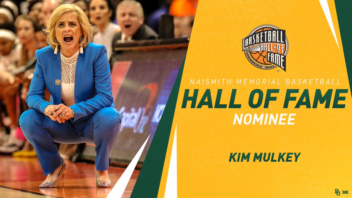 BaylorWBB's tweet photo. The Hall Calls Again.

@KimMulkey Nominated for the @Hoophall as both Player &amp; Coach!

#SicEm 

https://t.co/2QmXvaijZG https://t.co/C7wSROlP0E