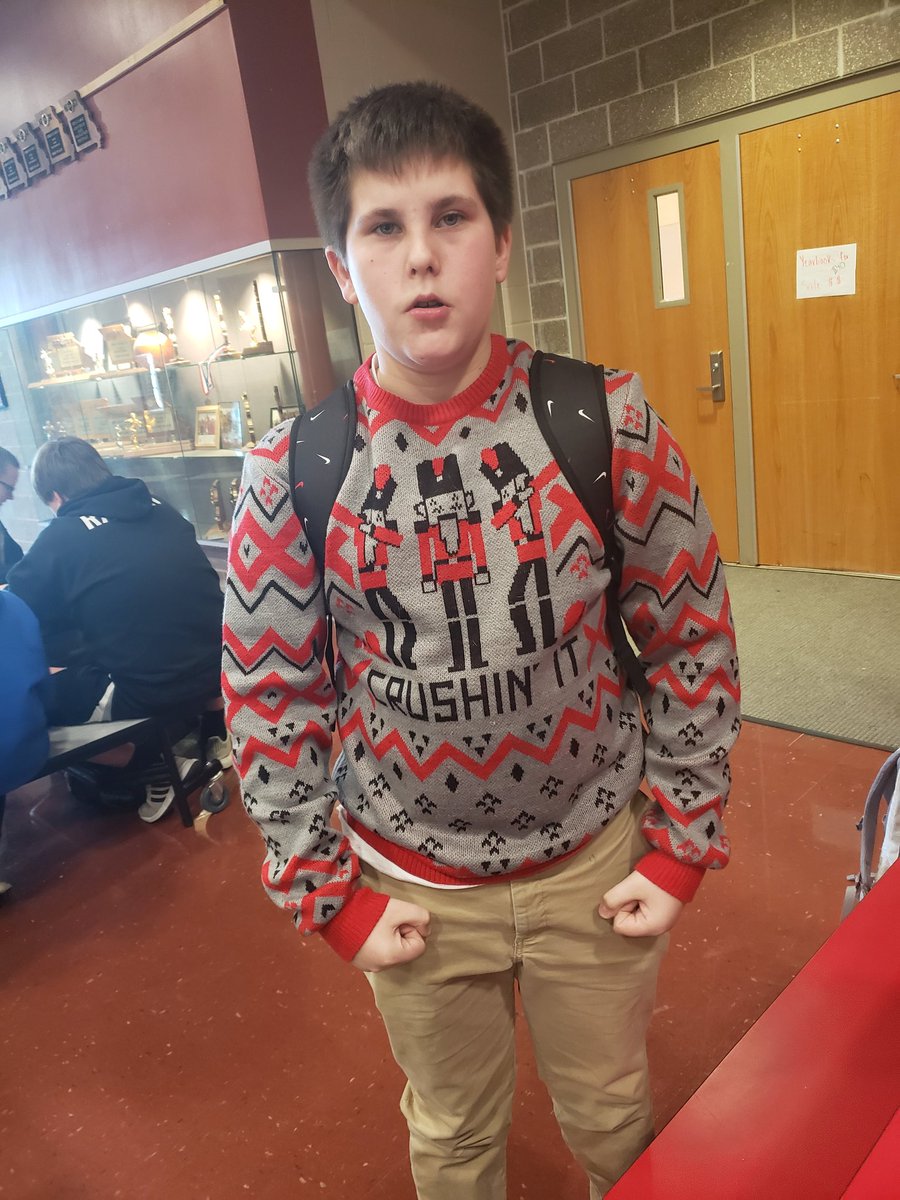 Mrs_Pipp's tweet photo. Loved the festive sweaters today! https://t.co/ZhzN4OGVSW