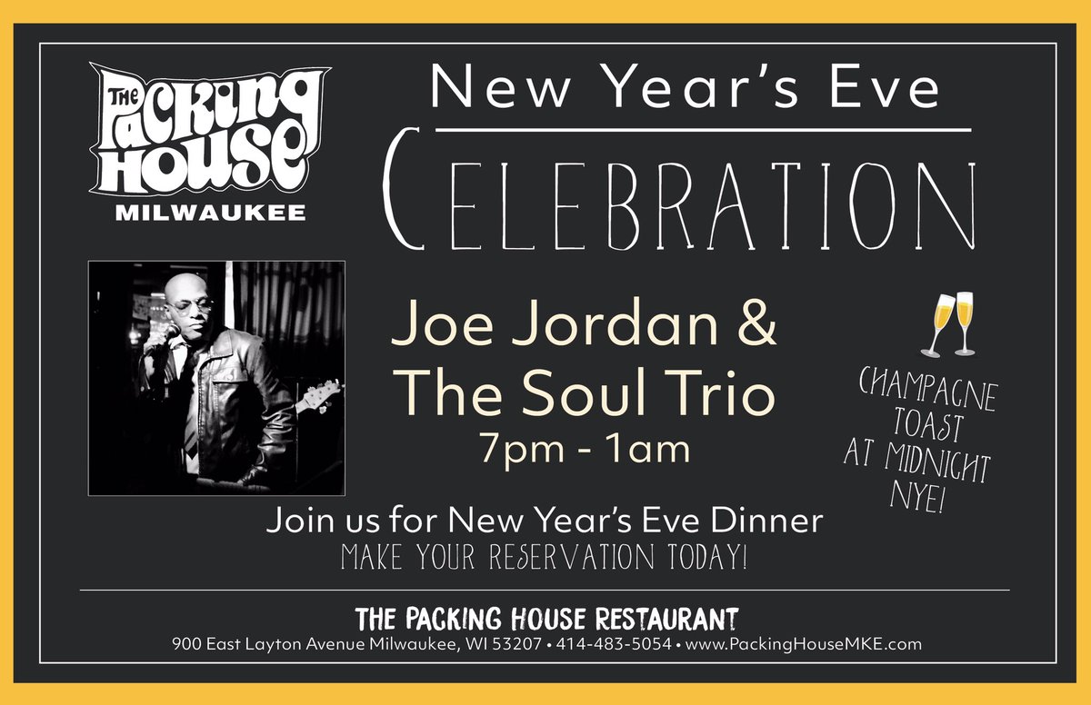 Think ahead and reserve your table now for New Year’s Eve! Ring it in with style at The Packing House.