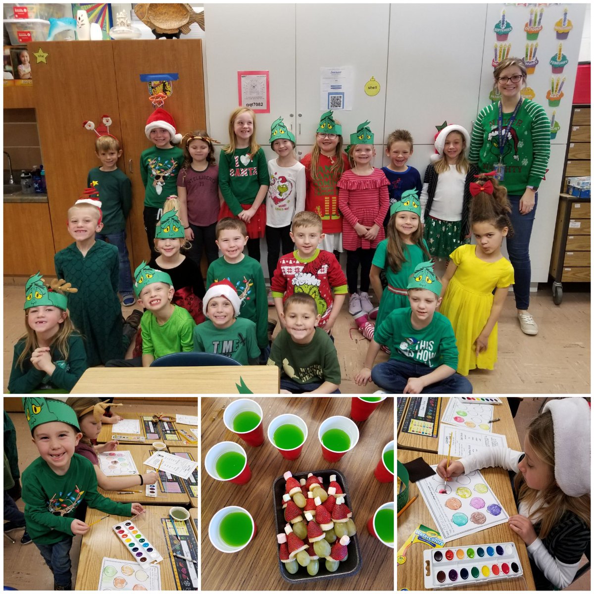 KruegerKids's tweet photo. Grinch Day was so much fun! #MerryGrinchmas https://t.co/xCdTJnBMIx