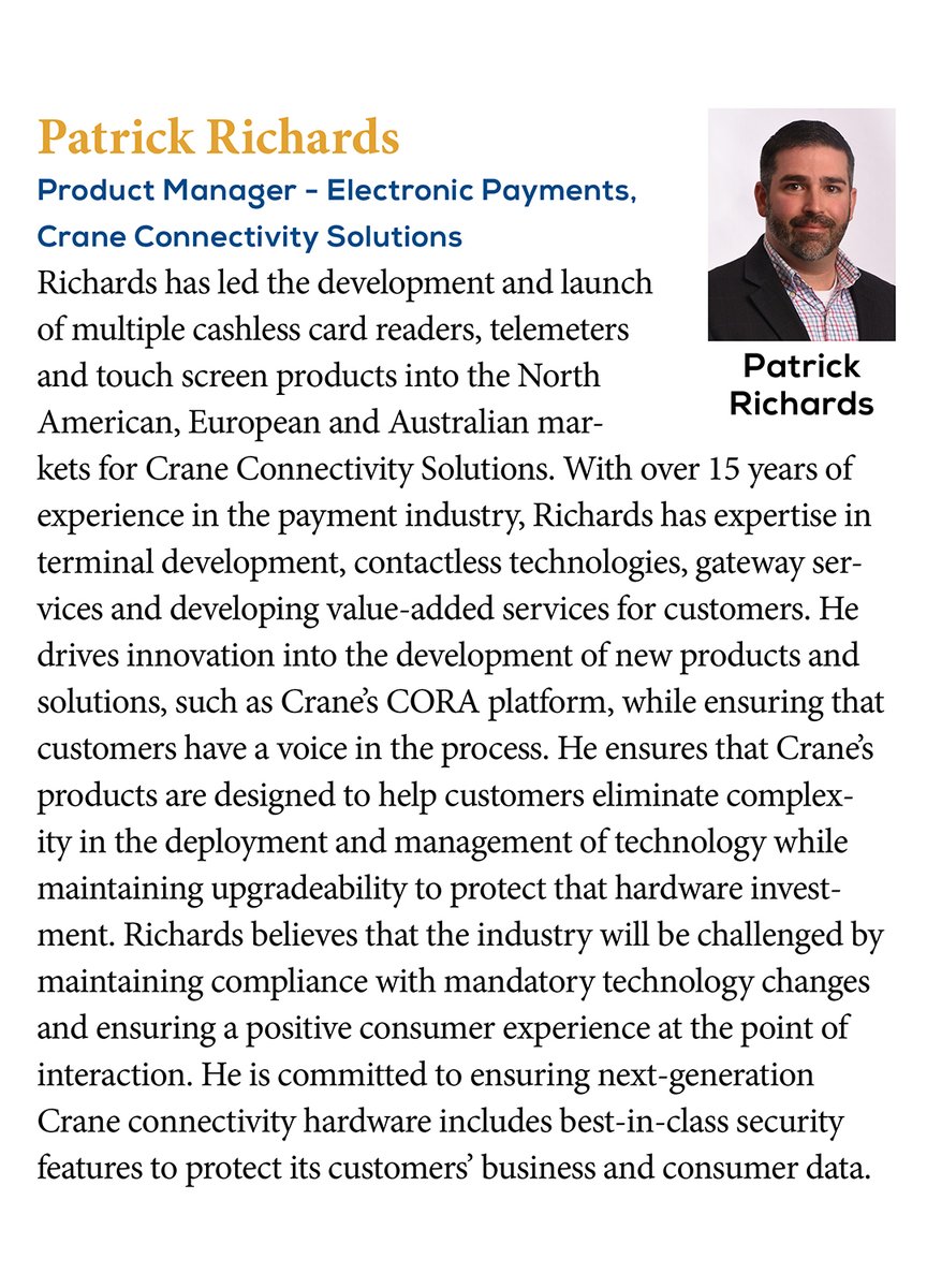 CPI_Official's tweet photo. Last week, #AutomaticMerchandiser and @VendingMagazine released their 2019 list of the Pros to Know in the Vending Industry. #CPI had three business leaders recognized (Chuck Reed, Sharon Peyer, and Patrick Richards). Read about it here: https://t.co/uDhgTB0Eyw
#CPIvending https://t.co/87SkO0SXRp