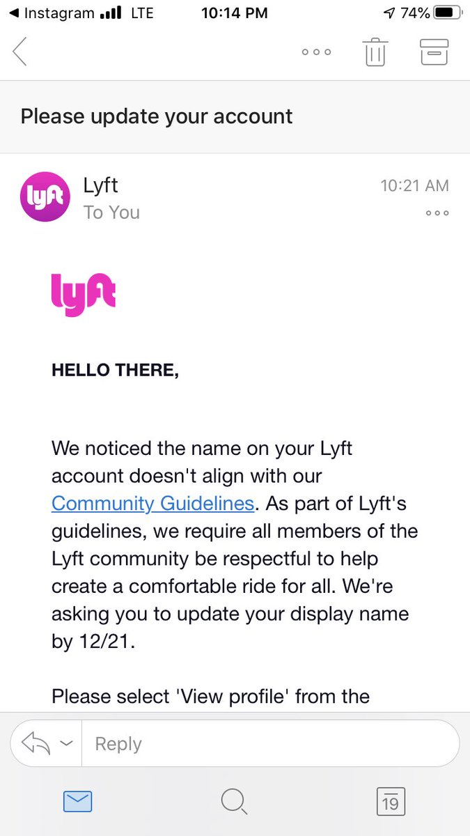evanscuming's tweet photo. @lyft  so apparently my name was against community guide lines and now it’s not? https://t.co/mXy9QbYUwU