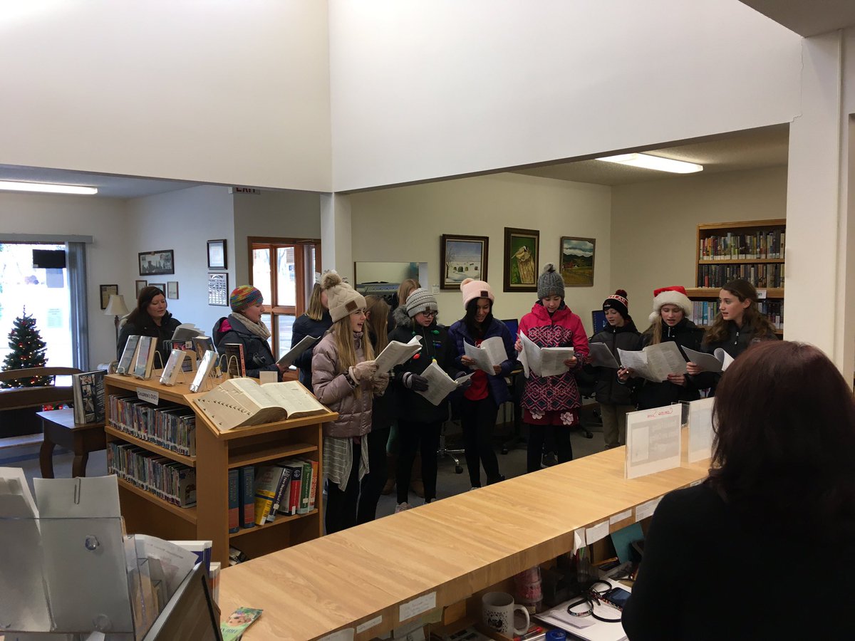 A nice treat to hear Christmas carols at the BI Library this afternoon.