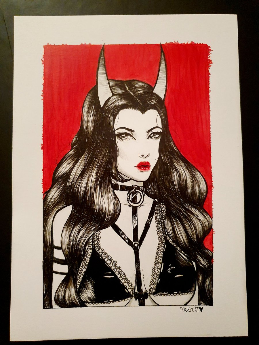 Pockycatcat's tweet photo. A couple ink drawings from October!

#inktober #imverylate https://t.co/yONGTYmVtB