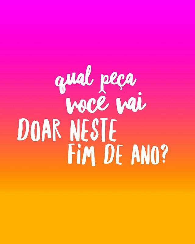 Fim de ano sempre inspira generosidade... Ótimo momento para ajudar a si mesma ajudando alguém! 🌈 Sempre digo que uma das piores coisas que alguém pode fazer pelo próprio estilo é ter um armário lotado. O que não é visto, não é lembrado. Por isso eu … ift.tt/2tDMOJT
