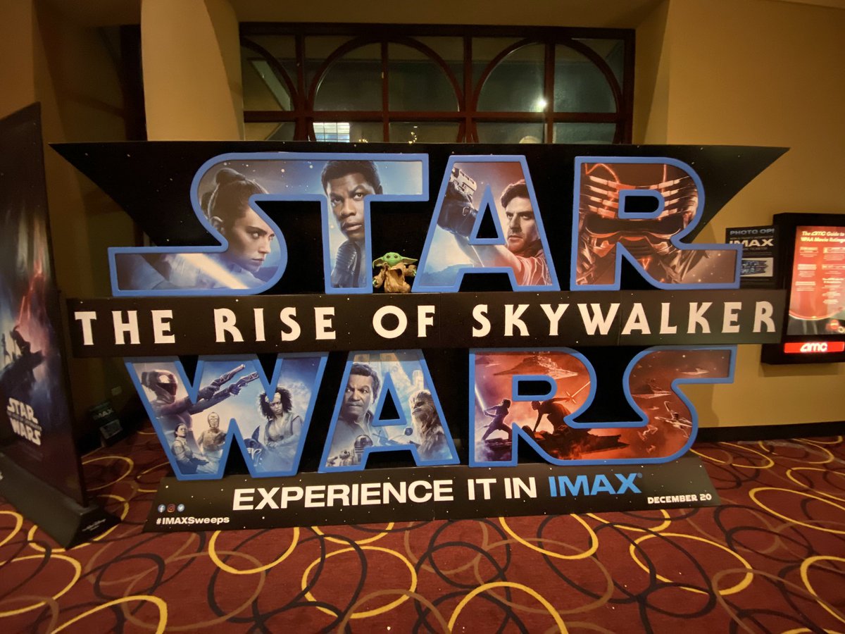 #babyoda went to see #riseofskywalker he felt the first half was an editing nightmare. But I think he was more excited to meet #scooby #starwars