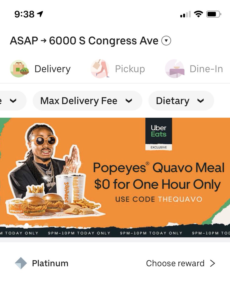 Bar_Gent's tweet photo. @PopeyesChicken  WTF IS GOING ON WITH THIS “THEQUAVO” code. I’ve been trying to order this for 35 minutes and to make things worst it keeps showing me the ad on the homepage?! https://t.co/CWHCY0S6Jq