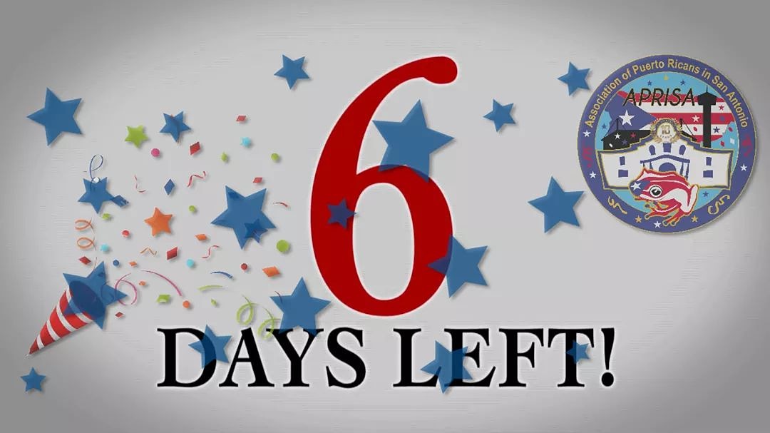 BoricuaAPRISA's tweet photo. 6 days left to get your tickets for the New Year's Eve Celebration! There will ne no extensions.
Hotel Rooms blocked at a discounted rate, almost sold out.
Book today! https://t.co/UAiypuXZpK