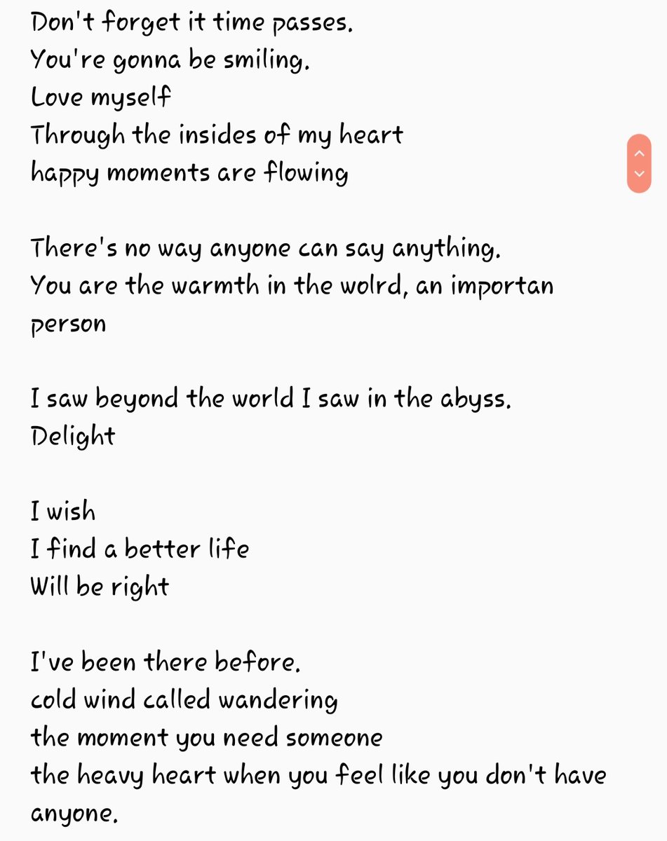 bemyguide598's tweet photo. N.Flying - 괜찮아 
Translation

(It may contain inaccuracies, my mother language is Spanish lol)

#NFlying #NFia #엔플라잉 #괜찮아 @NFlyingofficial https://t.co/6lJFHm7fEa