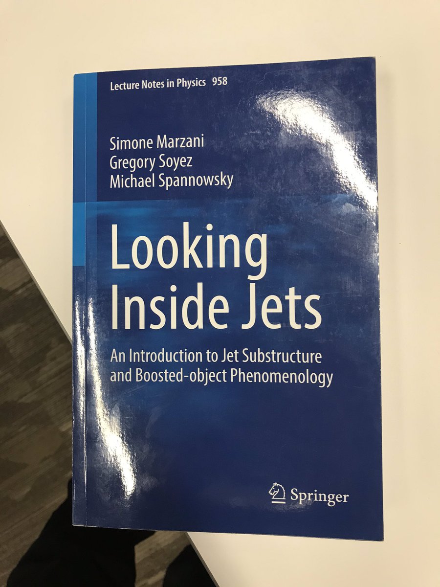 HEPfeickert's tweet photo. At #HFSF2019 I found @TopPhysicist (no surprise there) but I also found that the new jet book he’s reading has the postfit plot from my thesis analysis in it! :) https://t.co/VLW0JItqBK https://t.co/tPqOUqruEG https://t.co/H3HdUBY9rc