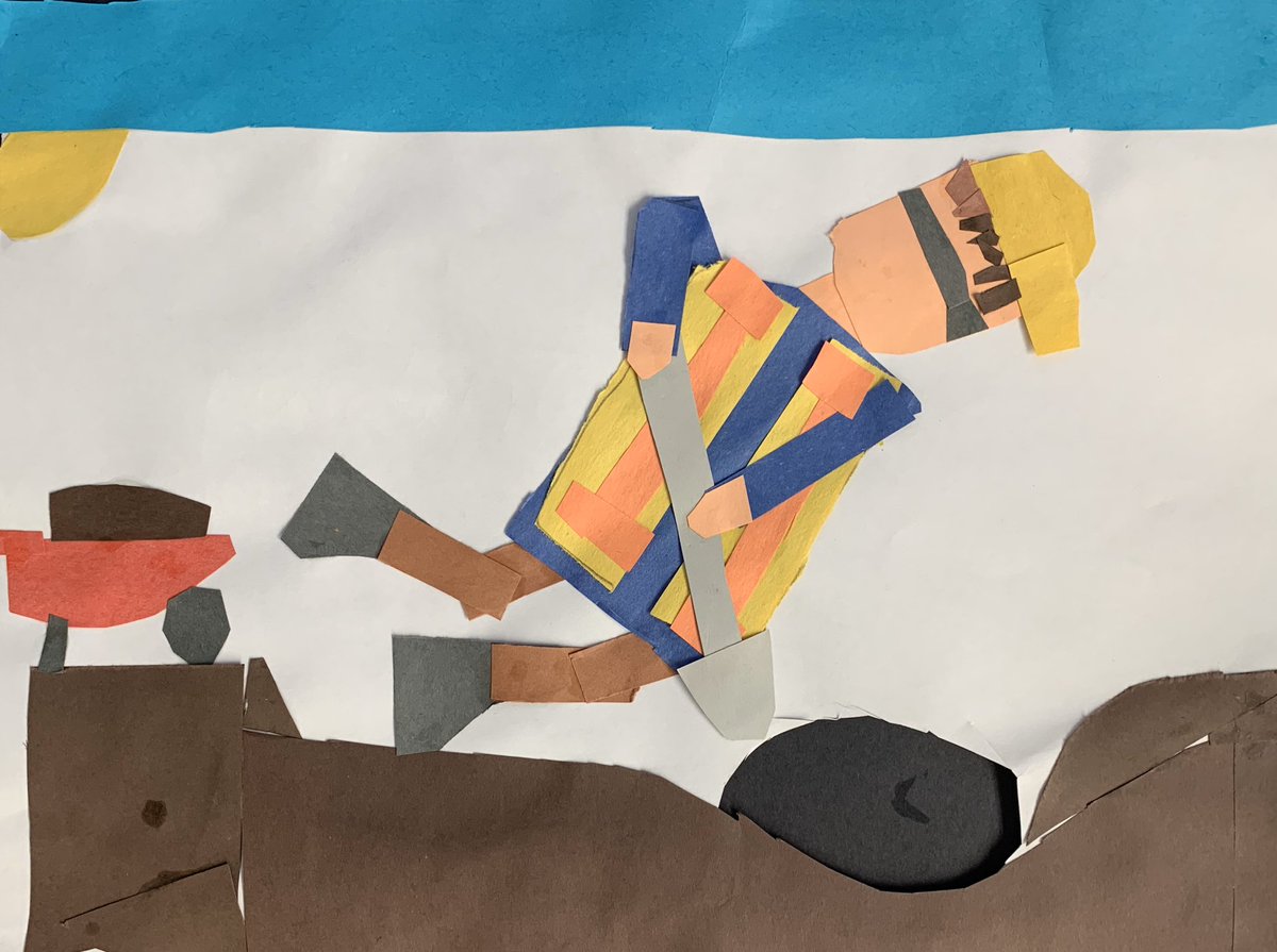 laes_art_J's tweet photo. Second graders were asked ton think about their community and make paper collages representing people who play an important role in @Reston. @lakeannees #dolphinpride #LaesDecember #lakeannelearners #ArtTeacher #ArtEducation #elementaryart #artclass #kidsart #secondgrade https://t.co/aZuVPpA6Ei