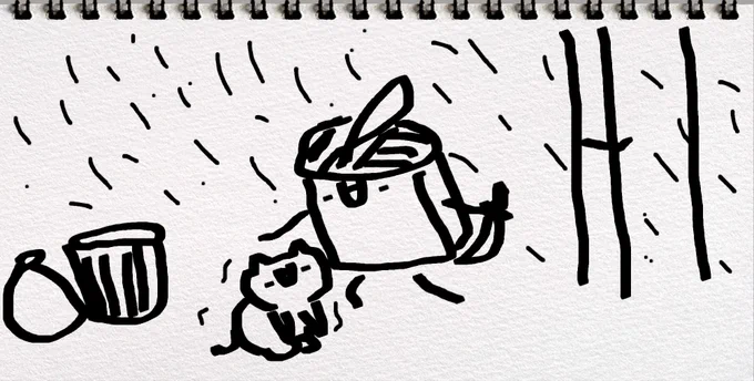 雨の路地裏で震えてる猫を守るようかんです 