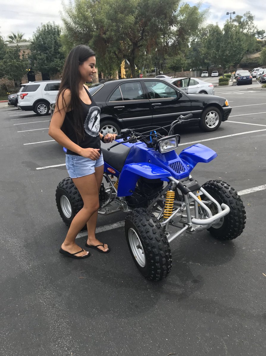 minaaa1_'s tweet photo. For anyone who goes riding plz be on the look out for my Yamaha Blaster. Some dickheads broke into our toy hauler &amp; stole it. It’s a ‘99 w original plastics &amp; yellow suspension. It’s got a few stickers on each side. DM’s are open, plz share &amp; beat their ass if you see ‘em. https://t.co/OfIHBfYeRs