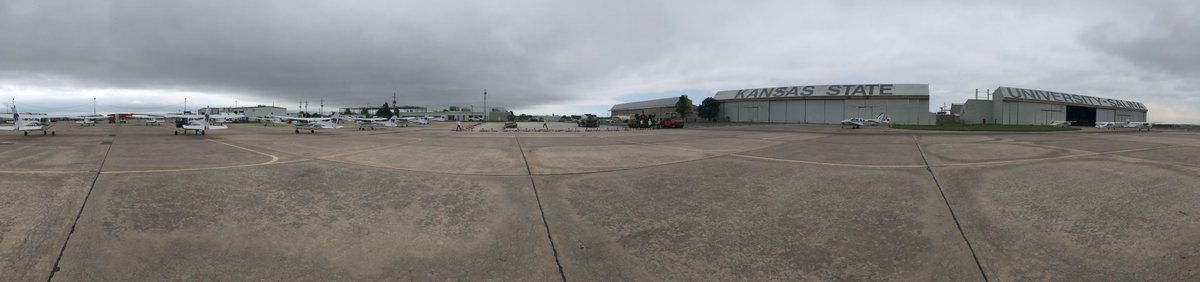 KSU_Salina's tweet photo. The aviation ramp has been re-vamped! 

Thanks to a grant from @KDOTHQ, several inches of old concrete on our ramp have been removed and replaced with new asphalt. We've also installed new aircraft tie downs to increase our parking capacity. 

#flykstate #kstateaviation https://t.co/lr1bfWjGmu