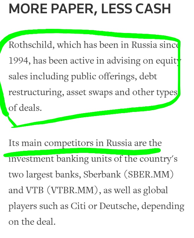 Morpheus11M2004's tweet photo. Para los que siguen pensando que #Rusia de #Putin no tiene que ver con #Rothschild y que se los echó
NO es cierto y además de continuar con sus negocios bancarios, están invirtiendo fuertenente en ENERGÍA como p.e. en #Gazprom y son Asesores de #RosAtom (energía nuclear) https://t.co/ltdUJr1OeC