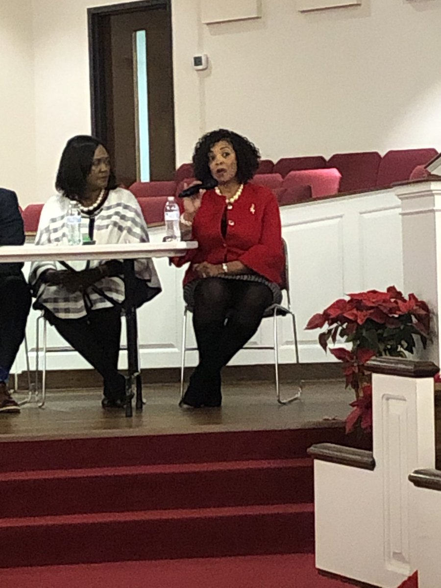 PatCothamMeck's tweet photo. Impressive to have three judges participating at a panel on mental health around the holidays.  Superior Court Judge Karen Eady  Williams, District Court  @judgeablake  &amp; Judge Kimberly Best. @ReederMemorial @PeoplesVoiceNC @NCCourts @MeckCounty #JudgesCare https://t.co/fSDhH8WJW3