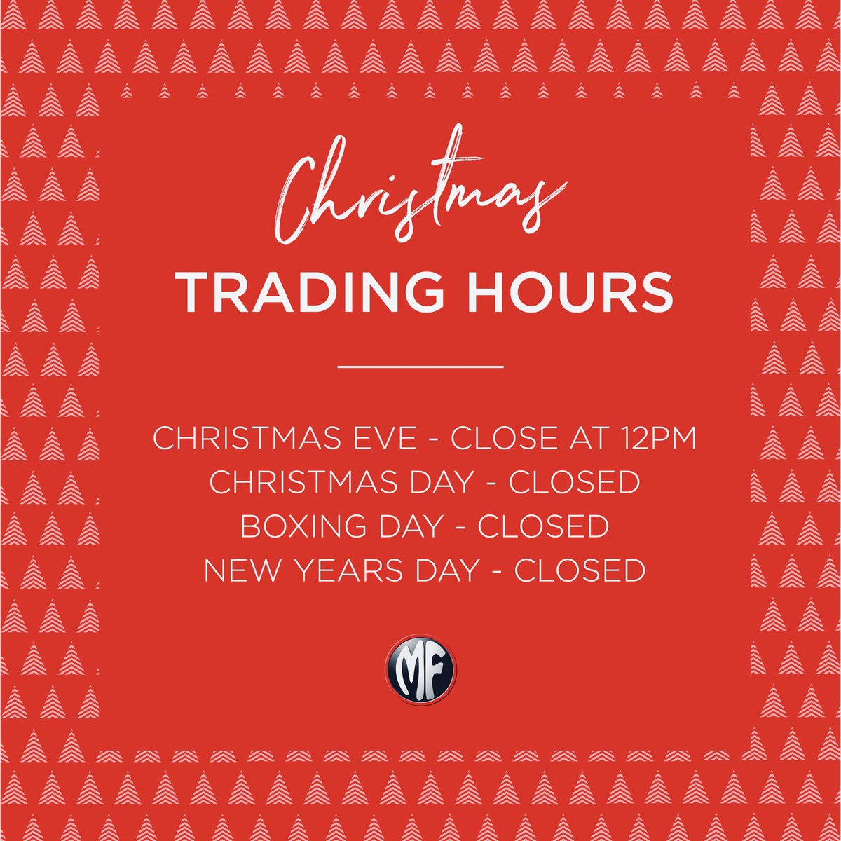 MorrisFinance's tweet photo. The team at Morris Finance wish you all a Merry Christmas and a safe and enjoyable festive season🎄We look forward to seeing you in 2020 #Community #christmastradinghours #MerryChristmas #MFL2019 https://t.co/hh22hjLq22