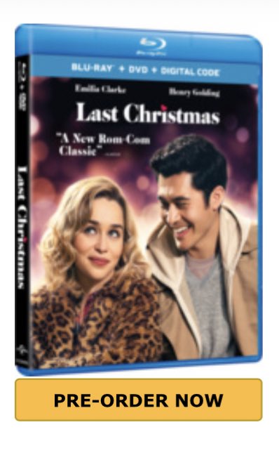 EClarkeUpdates's tweet photo. Last Christmas (Blu-ray + DVD) will be released on February 4, 2020 and it will feature an alternate ending/opening, deleted scenes, the full performance of the song and Emilia’s recording session among other things listed below. 

Pre-order here: https://t.co/wGisDHdk7K https://t.co/JE0ryM2k3b