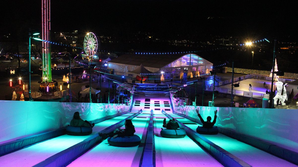 On your mark, get set… slide!  Reminder: We're offering kids 12 and younger *FREE* ride &amp; slide passes through December 23rd. (Admission is separate) #aurorafestvan