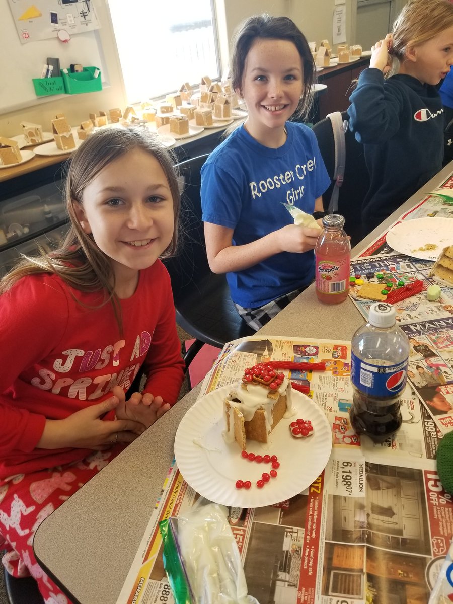 astockmanclass's tweet photo. Ss finished their Energy Efficient 
Gingerbread Houses today! Look closely to see solar panels, smart meters, insulation, and more energy efficient upgrades. @Falcons_BMS https://t.co/RE55ovJ6rI