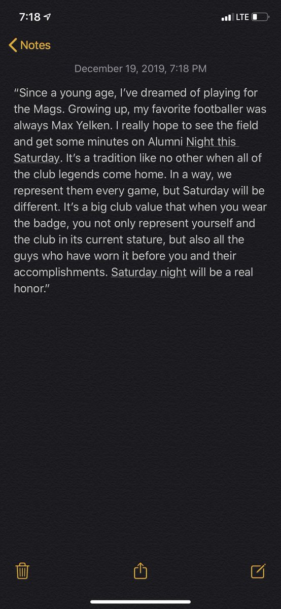Released Statement: First year Magnums player Camilo Velez shares his thoughts on Saturday’s Alumni Night game. #magsontop