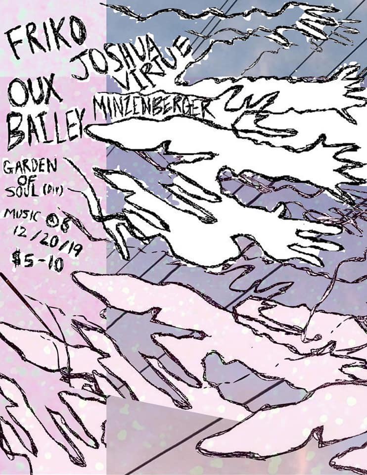 a very special diy show tomorrow in chicago w/ @JoshuaVirtue, @ouxband and Friko! 🌿 flyer by @waterslushie