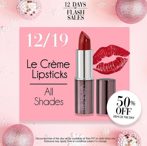 TODAY ONLY: Take 50% our Le Creme Lipsticks!! Our lippies are now only $11 (valued at $22) — This collection is part of our 12 days of flash sale offer and will be available until tomorrow 9am PST‼️ bit.ly/2Z8LkTC