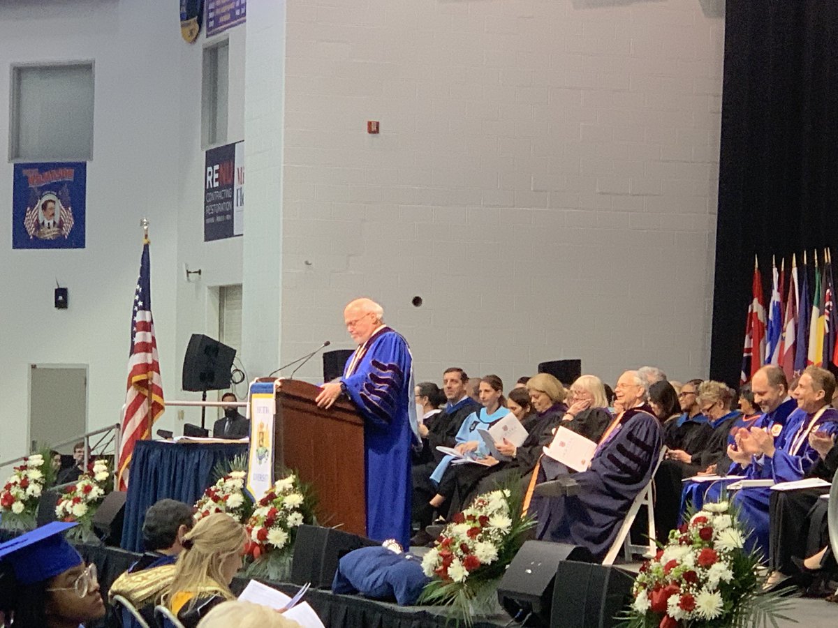 HofstraU's tweet photo. "Hofstra will always welcome you back home." - President Stuart Rabinowitz #HofGrad19 https://t.co/QLpuvnjJvI