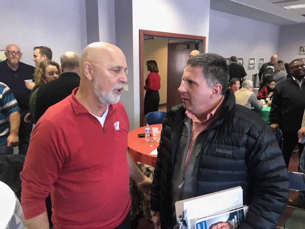kennedyforexec's tweet photo. The holidays are a time to celebrate with old friends. So glad to attend the Building Trades Holiday Party today. I want to grow and develop Milwaukee County and we will need skilled builders to do it!  #MKEcounty https://t.co/j4zb0ikGnH
