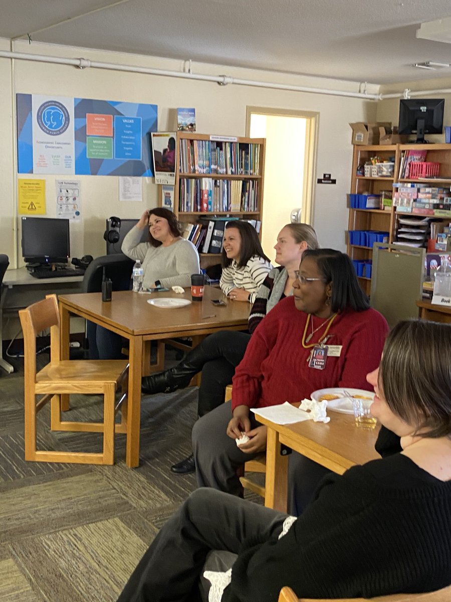 TWoodsDRE_P's tweet photo. When you have your last staff meeting of the year and you end it on a fun note! Fabulous Food and Fun #COREROCKS #CPSBEST https://t.co/fPMD58LfMh