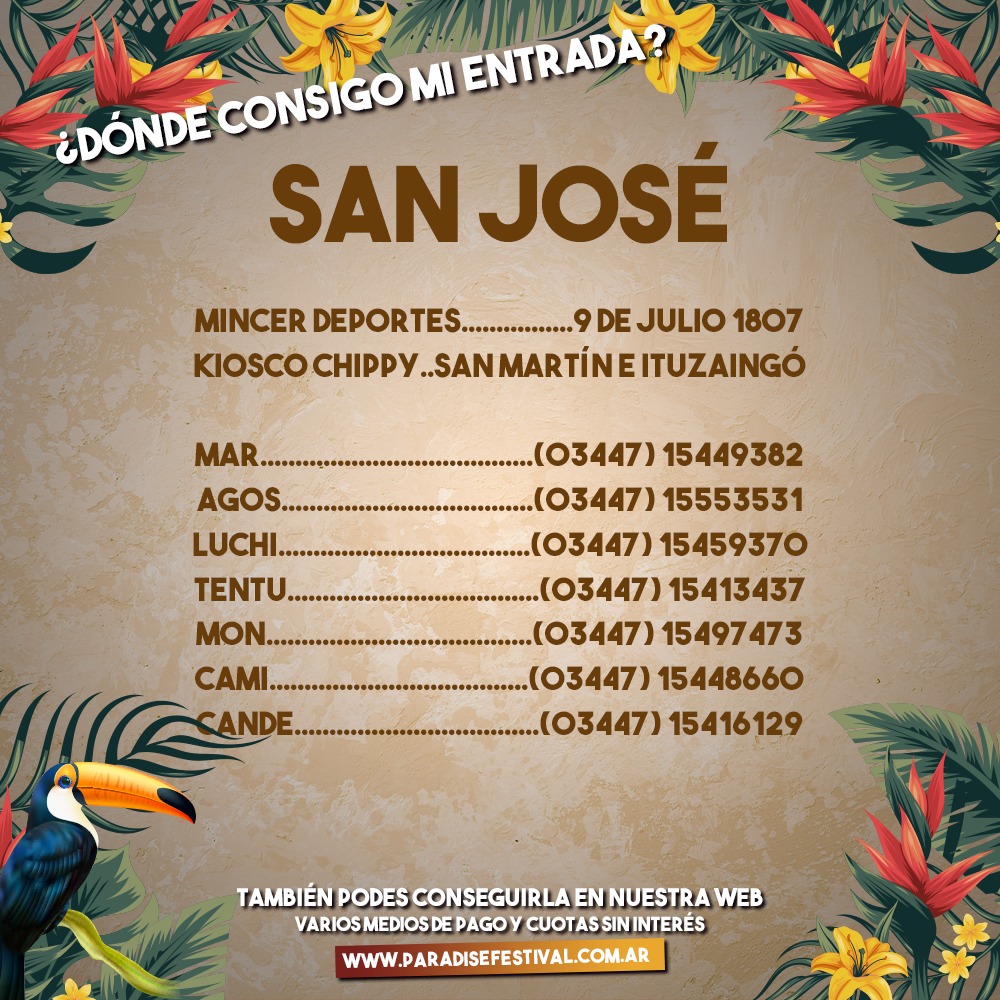 ParadiseColon's tweet photo. 🎉Señoras y señores, con ustedes nuestros puntos de venta y públicas🌴
-
Conseguí tu entrada para la fiesta de fin de año! ✨
-
Hay Paradise, hay fiesta! 🎉🌴
-
#paradisefestival #paradise https://t.co/aUu0kW3NSL